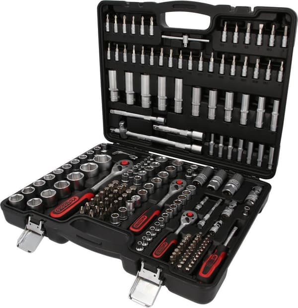 Hylsnyckelsats KS tools 1/4'' + 3/8'' + 1/2''; 179 st.