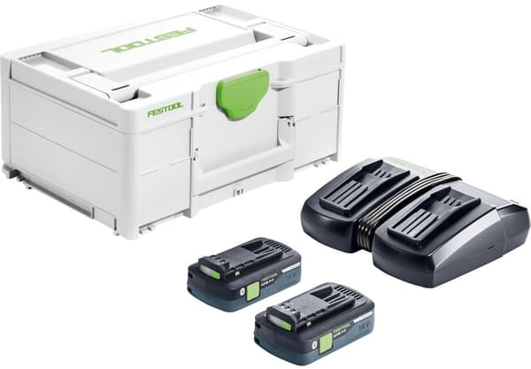 Tillbehörsset Festool SYS 18V 2x4,0/TCL 6 DUO; 18 V; 2x4,0 Ah batt.