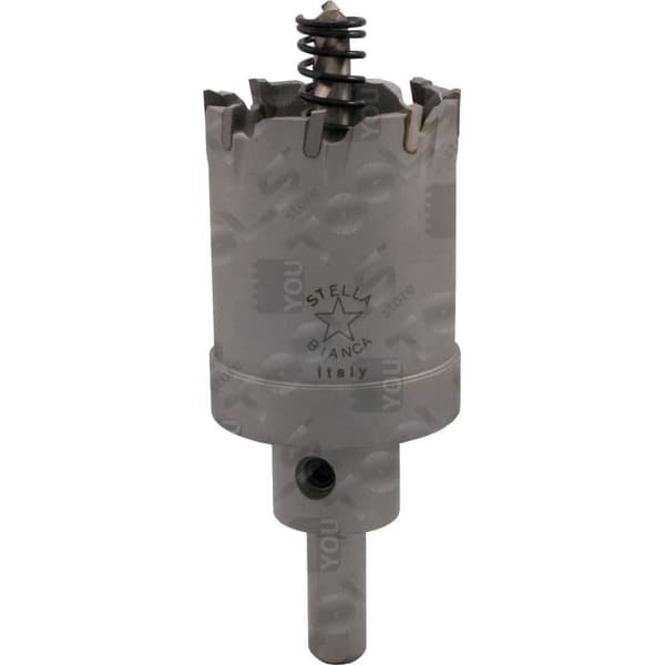 Borrkrona med skaft och centreringsborrbit Ecef TCT Inox; 22x29 mm