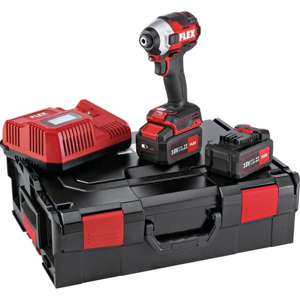 Slagmutterdragare Flex ID 1/4'' 18.0-EC HD/5.0 Set; 18 V; 2x5,0 Ah batt.