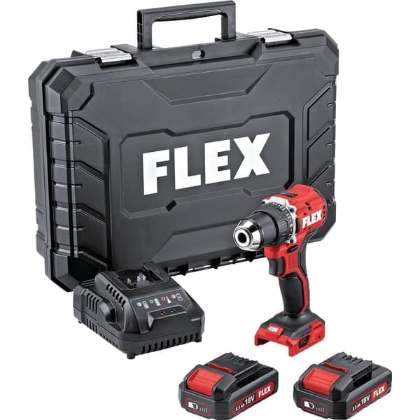 Skruvdragare/borr Flex DD 2G 18.0-EC LD/2.5 Set; 18 V; 2x2,5 Ah batt.
