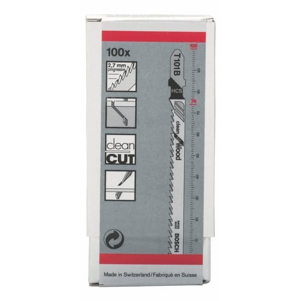 Sticksågsblad Bosch T 101 B; 100 mm; 100 st.