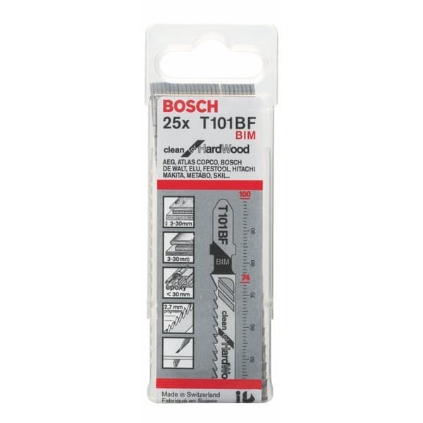 Sticksågsblad Bosch T 101 BF; 25 st.
