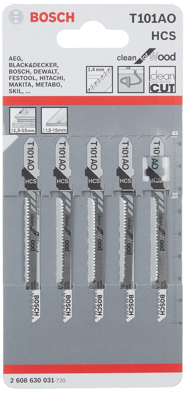 Sticksågsblad Bosch T 101 AO; 5 st.
