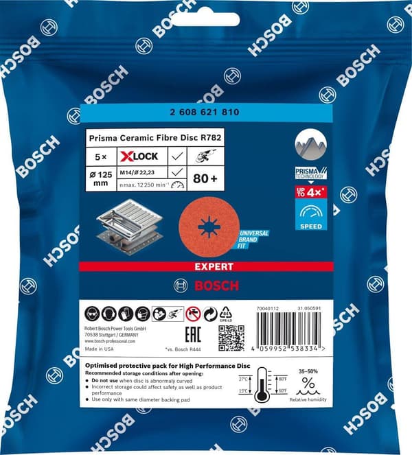 Slipband Bosch Expert Prisma R782; 125 mm; K80; 5 st.