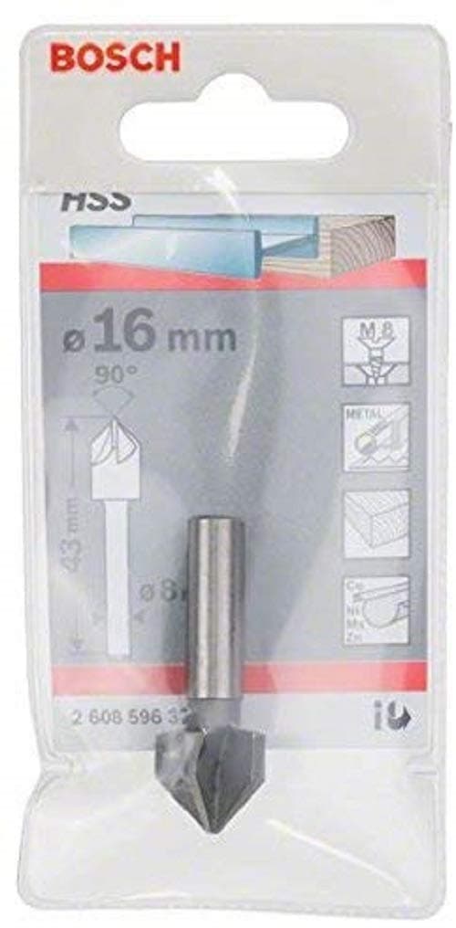 Konisk försänkare Bosch HSS; DIN 335; 16x43 mm