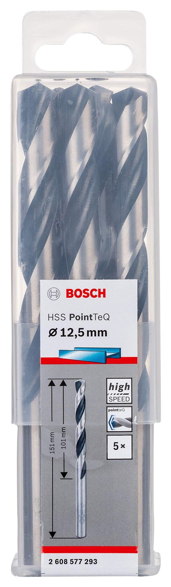 Borrsats för metall Bosch PointTeQ; 12,5 mm; 5 st.