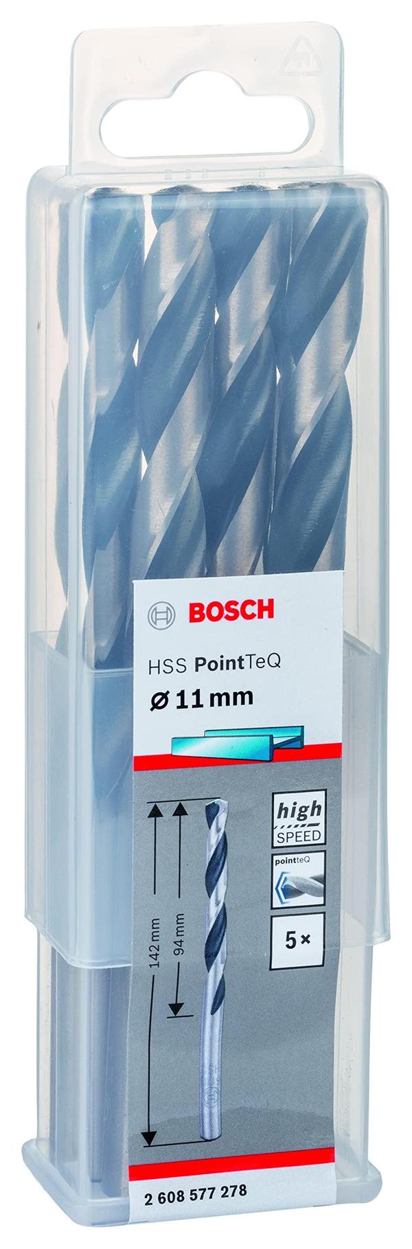 Borr för metall Bosch PointTeQ; 11x142 mm; 5 st.