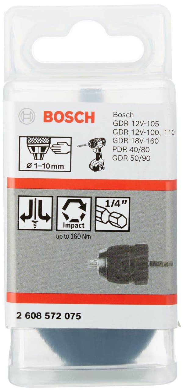 Snabbchuck Bosch; 1-10 mm; 1/4''- 6k