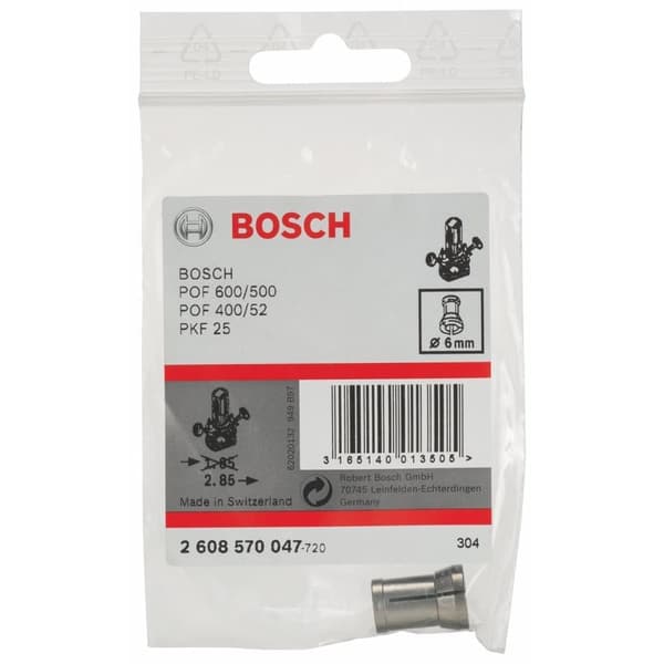 Spänntång Bosch; 6 mm utan låsmutter