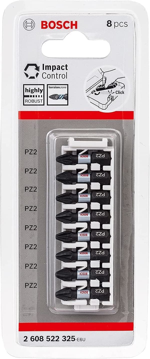 Tweezer set Bosch Impact Control PZ2/L25; 8 st.
