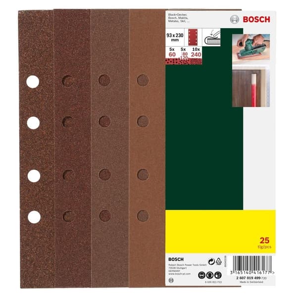 Sandpapper för planslipar Best for Wood; 93x230 mm