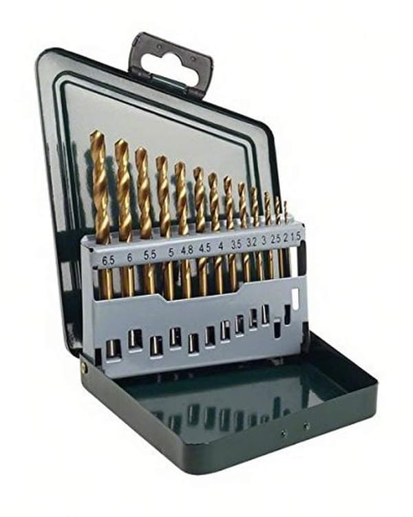 borrsats för metall Bosch HSS-Tin; 1,5-6,5 mm; 13 st.