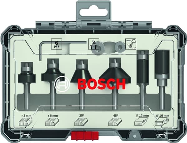 Fräs borrset Bosch 2607017468; 6 mm; 6 st.