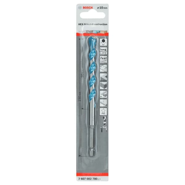 Universalborr Bosch HEX-9 Multi Construction; 10x150 mm