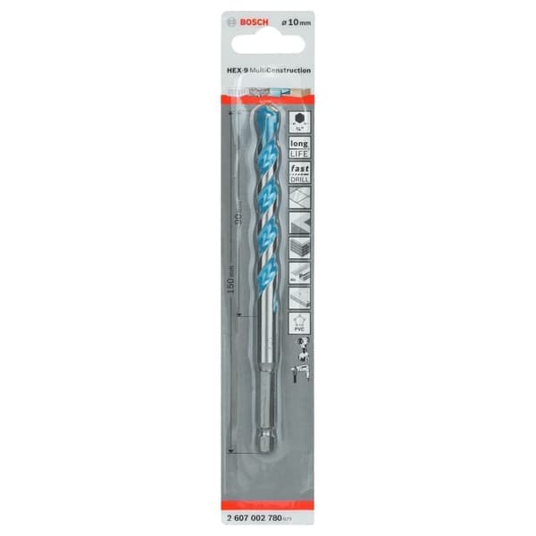 Universalborr Bosch HEX-9 Multi Construction; 10x150 mm