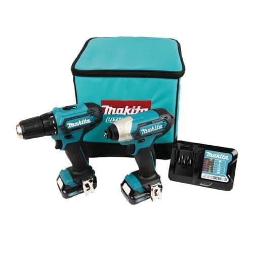 Verktygspaket Makita CLX224A (DF333D + TD110D); 12 V; 2x2,0 Ah batt.