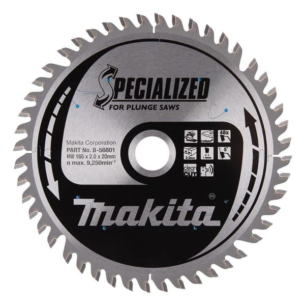 Sågklinga för sten Makita; 165x2x20,0 mm; Z48; 5°