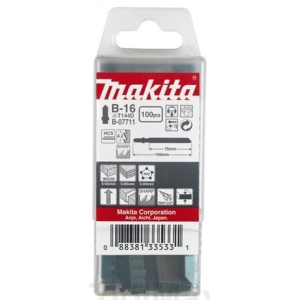 Sticksågsblad Makita T144D; 100 st.