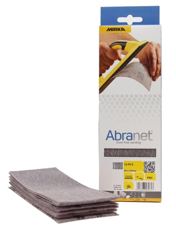 Nätmönstrat slippapper Mirka Abranet AE175F1080; 80x230 mm; P80; 10 st.