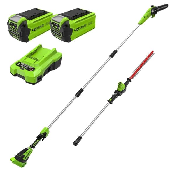 Multifunktionellt trädgrådsverktyg Greenworks GD40PSHK4; 40 V; 1x4,0 Ah batt.