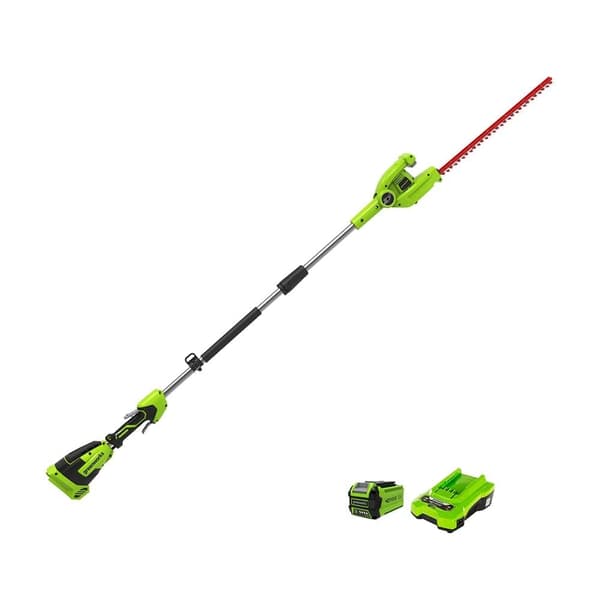 Teleskopisk häcksax  Greenworks G40PHAK2; 40 V; 1x2,0 Ah; 51 cm svärd; sladdlös