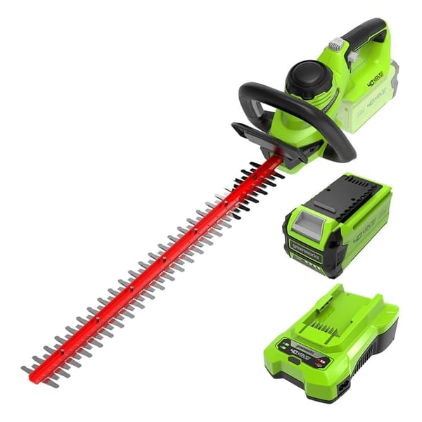 Busksax Greenworks G40HT61K2; 40 V; 1x2,0 Ah; 61 cm svärd; sladdlös