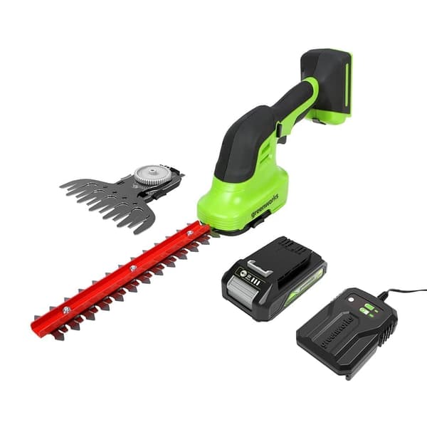 Häck- och grässax  Greenworks G24SHTK2; 24 V; 1x2,0 Ah batt.