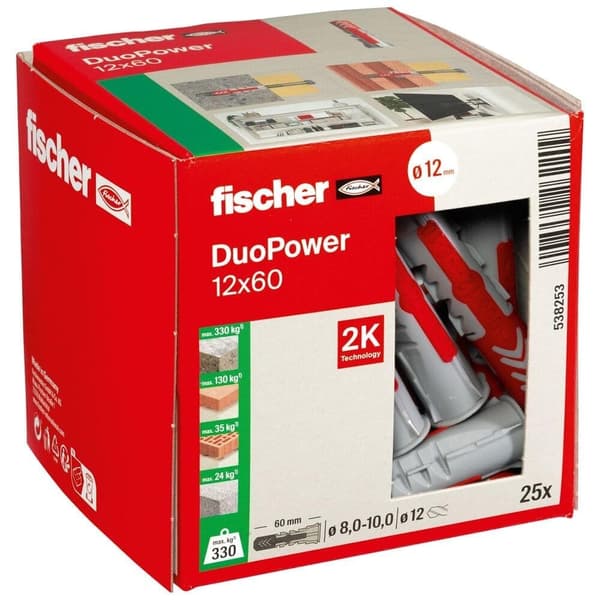 Plugg  Fischer 12x60 mm; 25 st.