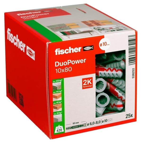 Plugg  Fischer 10x80 mm; 25 st.