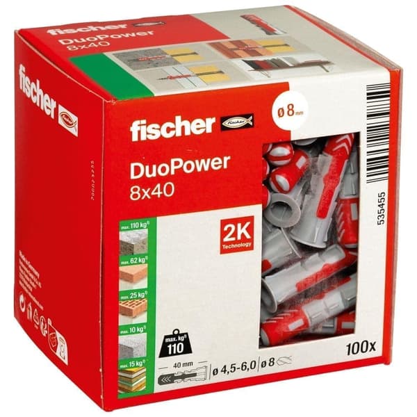 Plugg  Fischer 8x40 mm; 100 st.