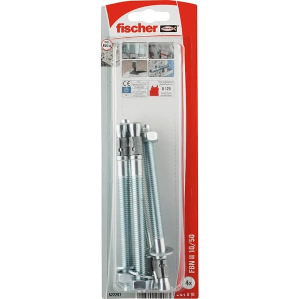 Bolt ankare Fischer FBN II 10/50 K NV; 10x126 mm; 4 st.