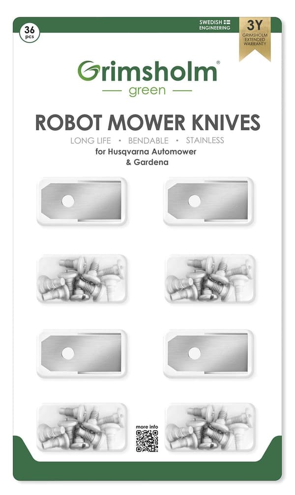 Kniv för robotgräsklippare  Grimsholm Automower; 36 st.