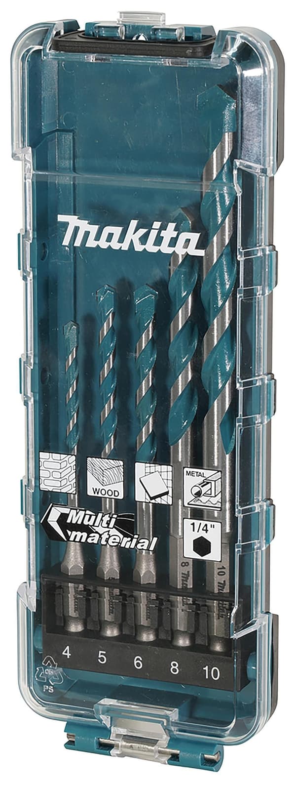 Borrsats Makita E-16732; 1/4''; 4-10 mm; 5 st.