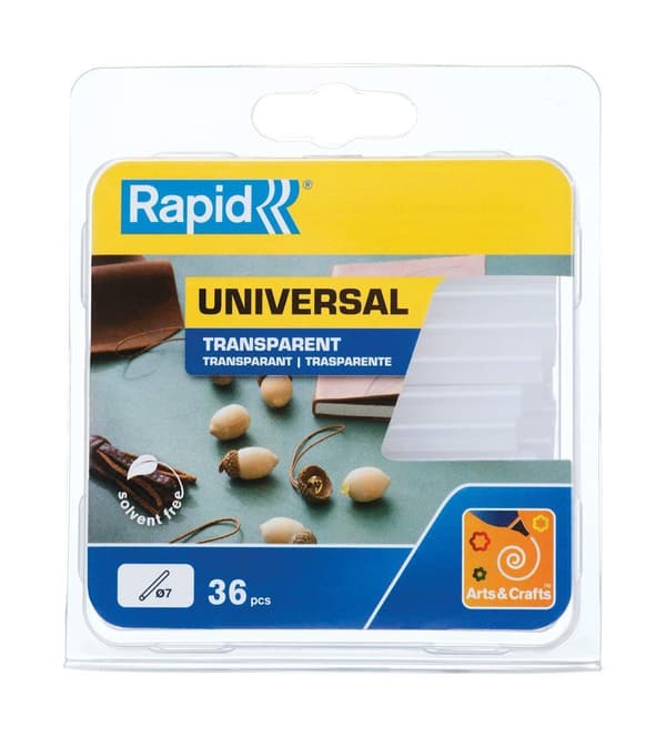 Limstift Rapid; 7x94 mm; 0,125 kg; 36 st.; genomskinlig