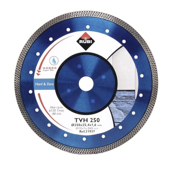 Diamantkapskiva för våtskärning Rubi TVH 250 SuperPro; 250 mm