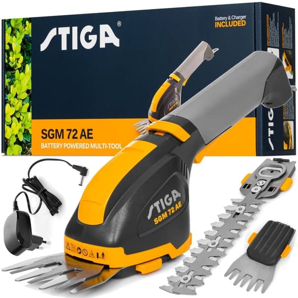 Grässax Stiga SGM 72 AE; 7,2 V; 2,5 Ah sladdlös; 8/18 cm längd