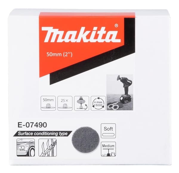 Rengöring skiva Makita Medium/Soft; 50 mm; 25 st.