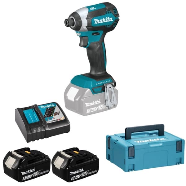 Slagskruvdragare Makita DTD153RTJ; 18 V; 2x5,0 Ah batt.
