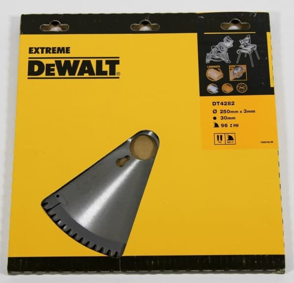 Sågklinga för trä DeWalt; 250x3x30,0 mm; Z96; -5°