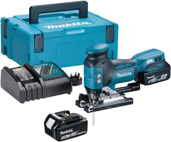 Batteridriven sticksåg Makita DJV181RTJ; 18 V; 2x5,0 Ah batt.