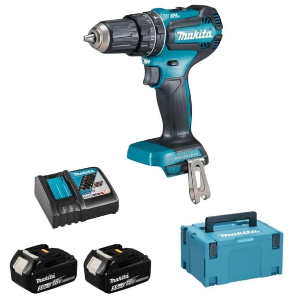 Slagskruvdragare / borr Makita DHP485RTJ; 18 V; 2x5,0 Ah batt.