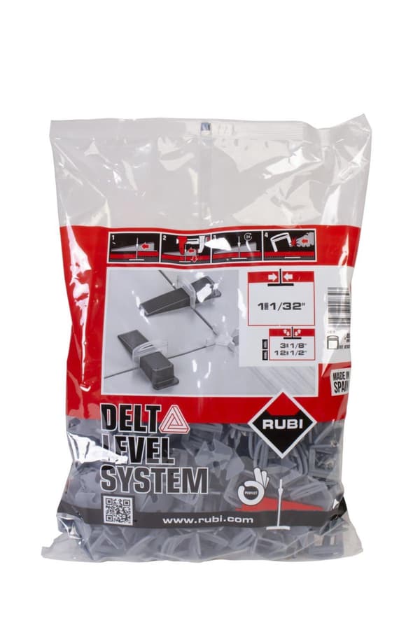 Nivåhatt Rubi DELTA LEVEL SYSTEM; 3-12 mm; 1 mm; 400 st.