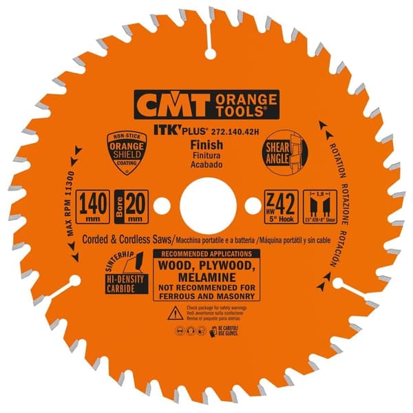 Sågklinga för trä CMT ITK-Plus® 271; 140x1,8x20; Z42; 5°