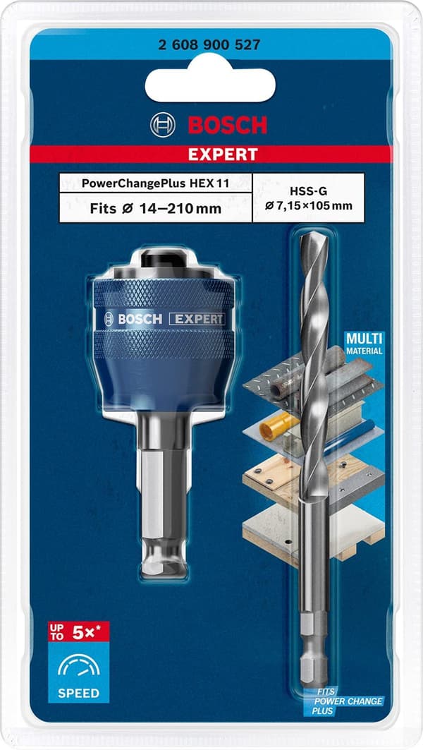 Adapter för hålsåg Bosch 2608900527 + centreringsborr
