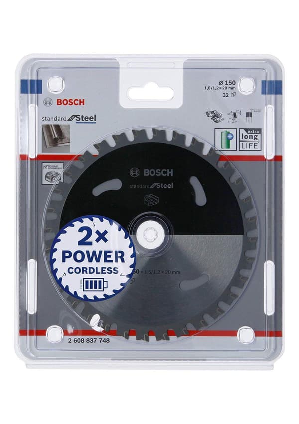 Sågklinga Bosch Standard for Steel 2608837748; 150x20 mm; Z32