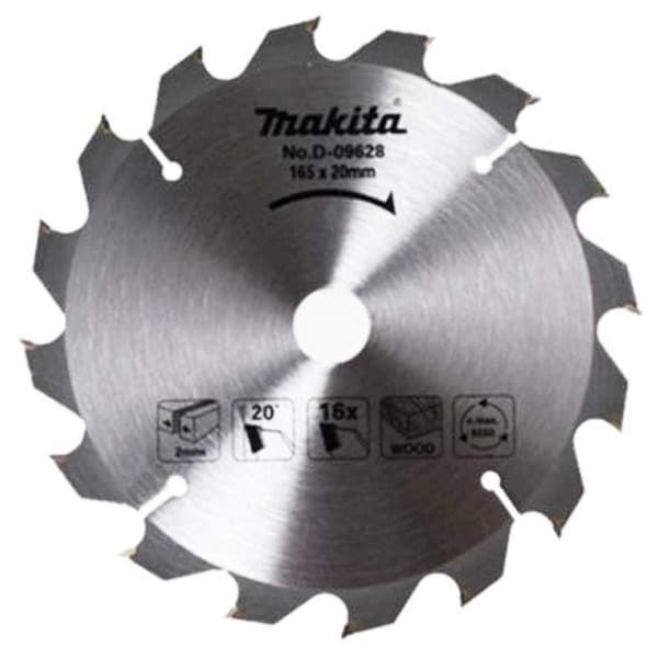 Sågklinga för trä Makita; 165x2x20,0 mm; Z16; 20°
