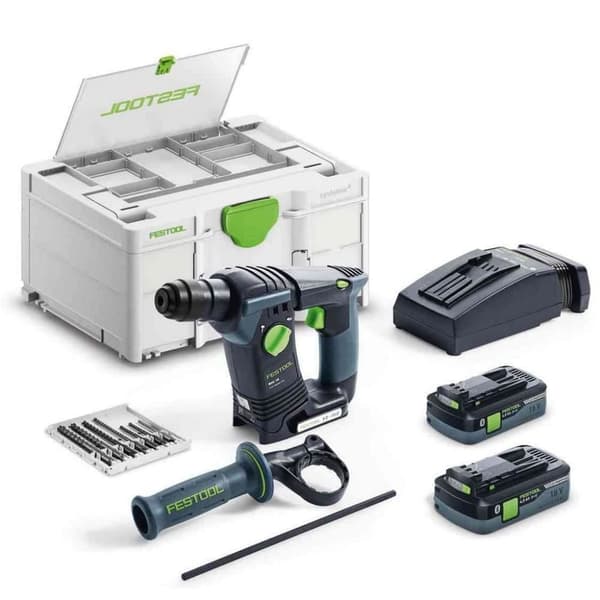 Batteridriven borrhammare Festool BHC 18 HPC 4,0 I-Plus;  18 V; 2x4,0 Ah  batt.