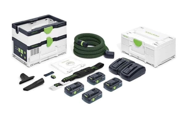 Trådlös dammsugare Festool CLEANTEC CTLC SYS HPC 4,0 I-Plus; 18 V; 4x4,0 Ah batt.