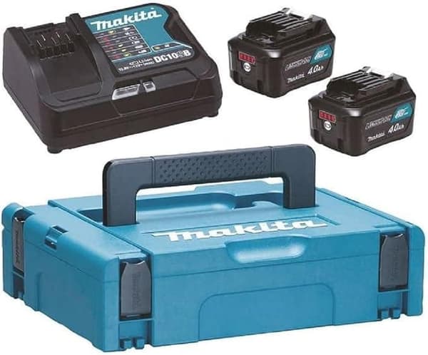 Tillbehörsset Makita 197641-2; 12 V; 2x4,0 Ah batt. + laddare DC10SB